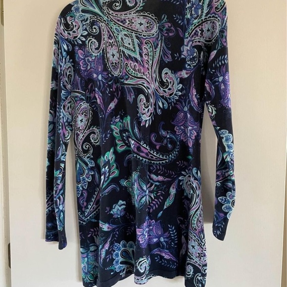 Issac Mizrahi Floral Cardigan - Picture 2 of 3